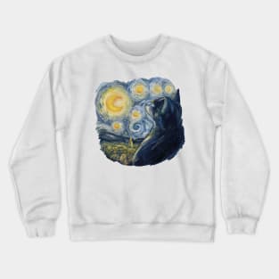 Van Gogh Cat Crewneck Sweatshirt